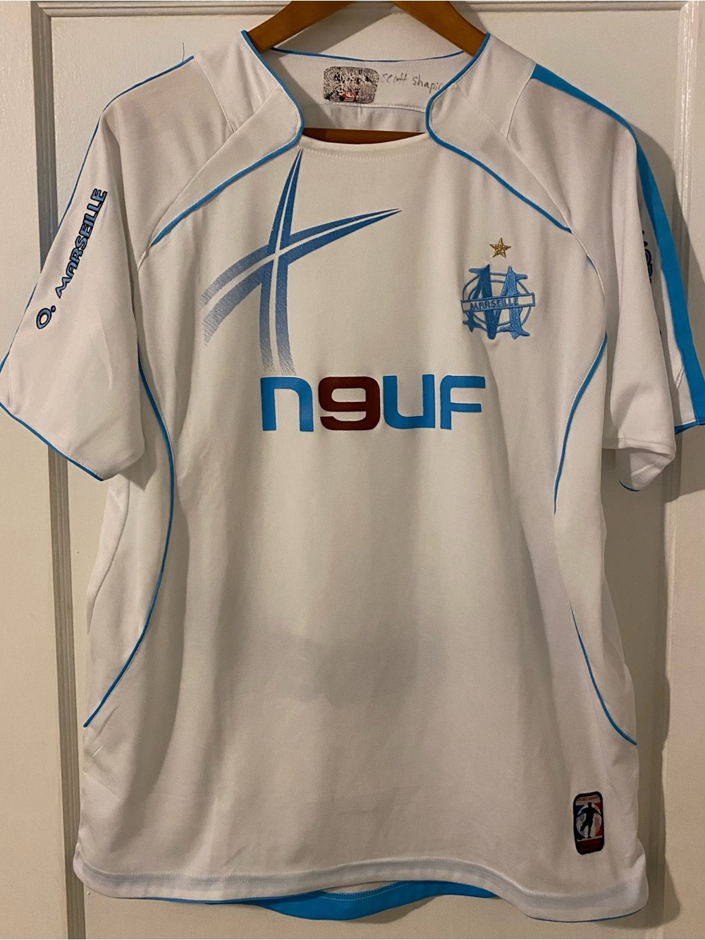 Adidas 2007/08 Olympique De Marseille Soccer Jersey Ligue 1 Men’s Size Large